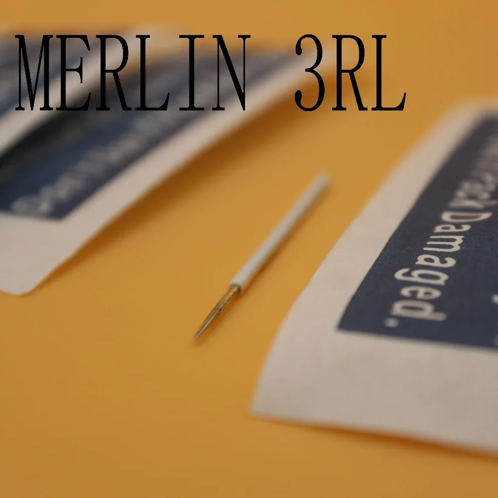 

100Pcs 3 Round Liner Permanent Makeup Needles With 50 pcs Needle Caps For MERLIN Machine Tattoo Needles Supply