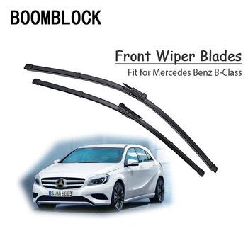 

Car Windshield Soft Rubber Front Wiper Blades Arm Kit For Mercedes Benz B Class W246 W245 Vehicle Rain Brushes AMG Accessories