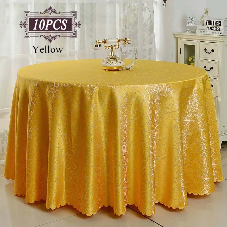 Factory Wholesale 10PCS Luxury Wedding Table Cover Linen for Banquet Party Hotel Restaurant Decor Gold 90&quot Round Cloth | Дом и сад