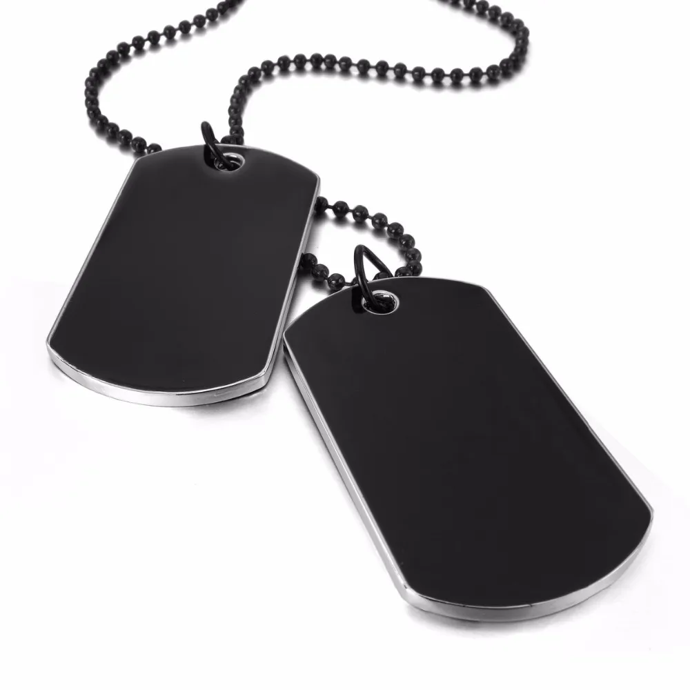 

Showing Trendy Stainless Steel Arm Tag Men Jewelry Dogtag Pendant In Black Gold Silver Color Punk Basic Bets Friend Unisex