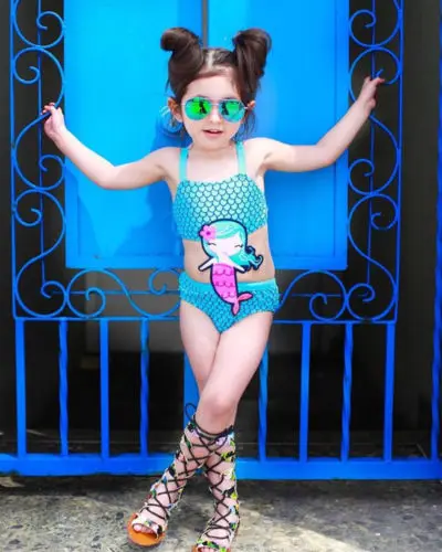 Милые детские купальники русалки для маленьких девочек купальный костюм танкини