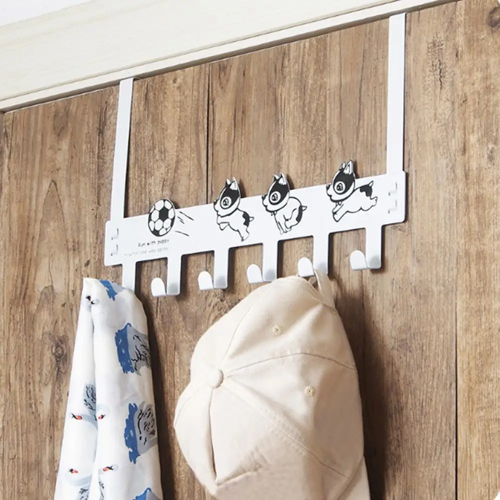 

Metal Dog Football Door Back Hanger Hat Clothes Scarf Rack Towel Hook Organizer