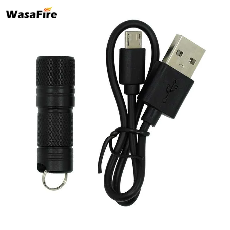 Новый миниатюрный светодиодный фонарик с зарядкой от USB водонепроницаемый