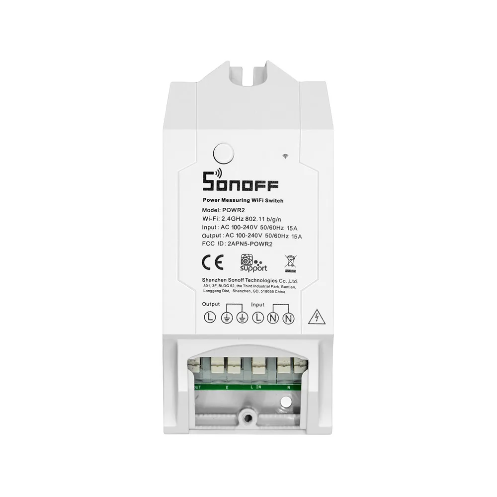  Sonoff Pow R2 16A 3500W Smart Wifi Switch With Real Time Power Consumption Measurement Smart Home C - 32867694685