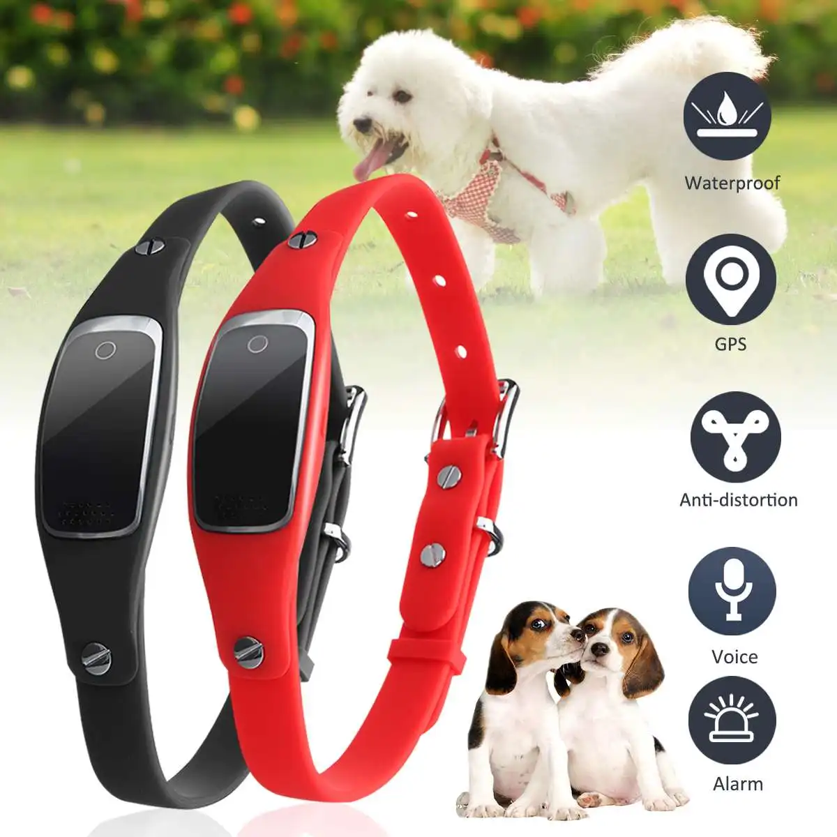 

Waterproof Pet Collar GPS Tracker GSM Tracking Device Mini Pet ID Locator WIFI Real Time For Dog Cat Track Device