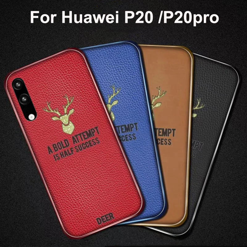 For Huawei P20 Case Plating border leather Soft phone case P20Pro Pro Cover Glitter deer EML-AL00 CLT-AL00 cases | Мобильные