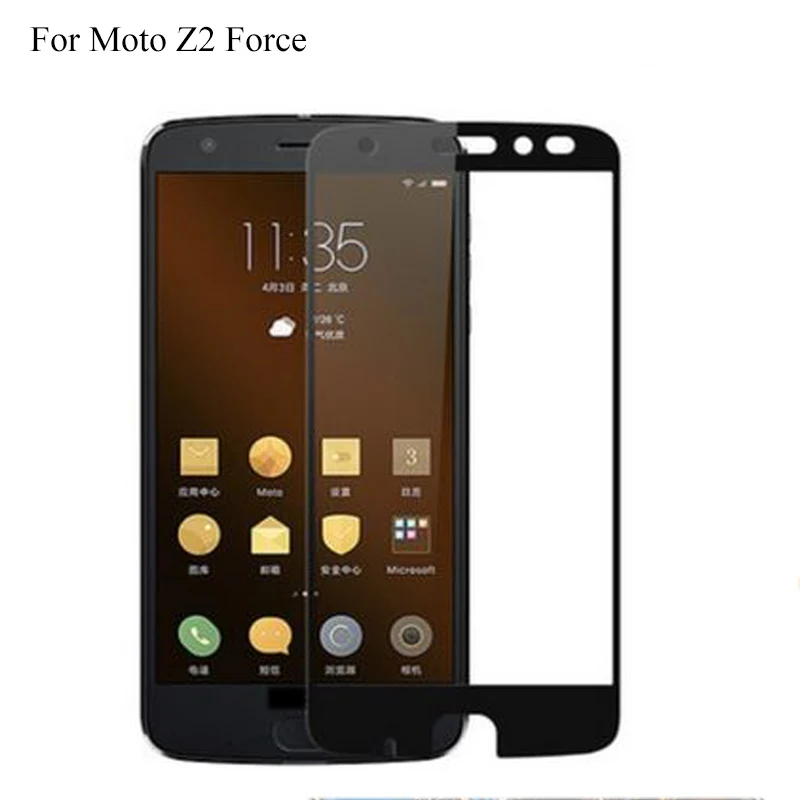 2 шт. 9H полная Защита экрана для Moto Z2 Force полное покрытие защитная пленка