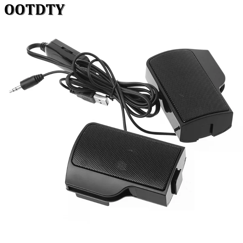 OOTDTY портативные мини колонки с зажимом 1 пара USB стерео линейный контроллер