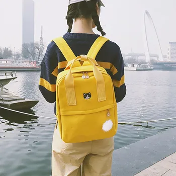 

2020 Women Canvas Backpacks Ladies Shoulder School Bag Rucksack For Girls Travel Fashion Bag Bolsas Mochilas #YL5