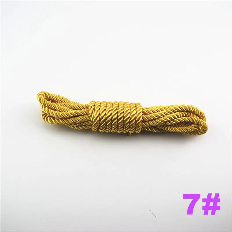 FASMILEY DIY Cord Jewelry findings 5 мм плетеная веревка мульти сплошной Цвет витая нить DIY аксессуары строка поставляет 100 м DS220 - Цвет: 7