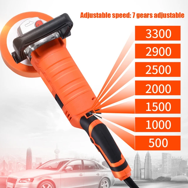 7 Variable Speed Car Buffer Polisher for Waxing Buffing Polishing - 6in &  1580W