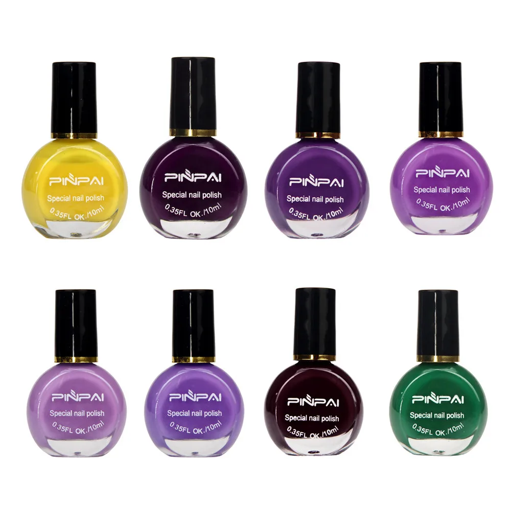 

ISHOWTIENDA matte nail polish thermal nail polish Stamping gel nail polish Art metalik oje Manicure Varnish Brush DIY Set