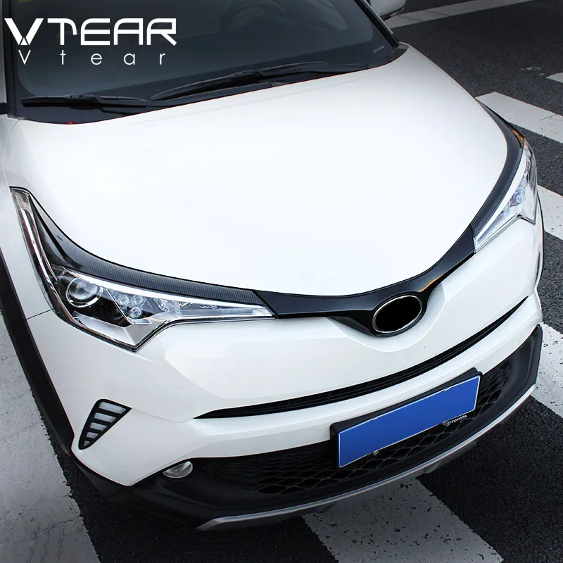 Vtear для Toyota C HR CHR ABS автомобильный светильник s Рамка крышка бровей хромированная