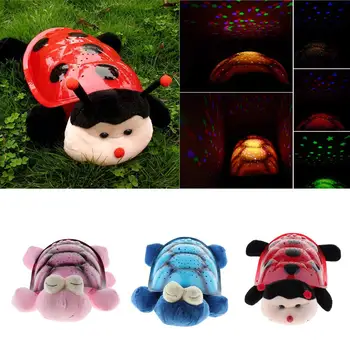 

Plush Animal Ladybug Snail Doll Toy Baby Sleep Dolls with Relaxing Music LED Light Birthday Gift for Children Kids Toddler