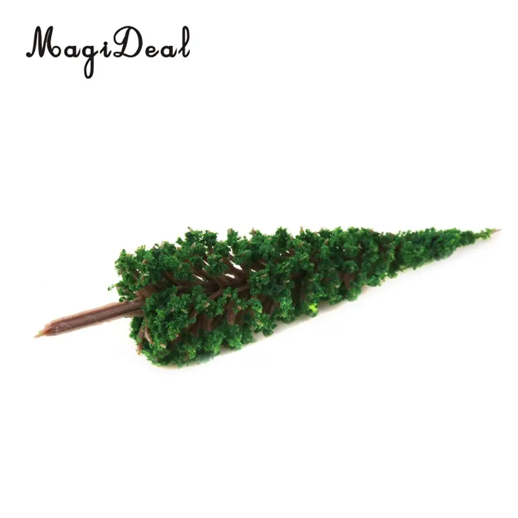 MagiDeal High Simulation 50Pcs/Lot 1/100 Scale Pagoda Trees Model Train Railroad Scenery for House Garden Park Greenery Decor