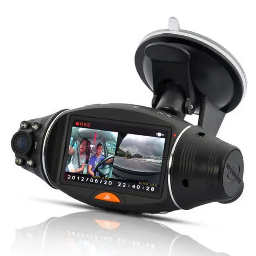 Лучший Автомобильный видеорегистратор R310 Двойной объектив Dash Cam HD1080P видео Регистраторы DVR Камера G-sensor 2," ЖК-дисплей инфракрасный Ночное видение с gps