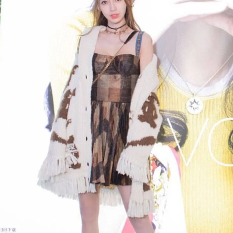 ^*Best Offers LANMREM 2020 Spring New Fashion Temperament Women Coat Loose Casual Plus Tassel Pin Cardigan TC349