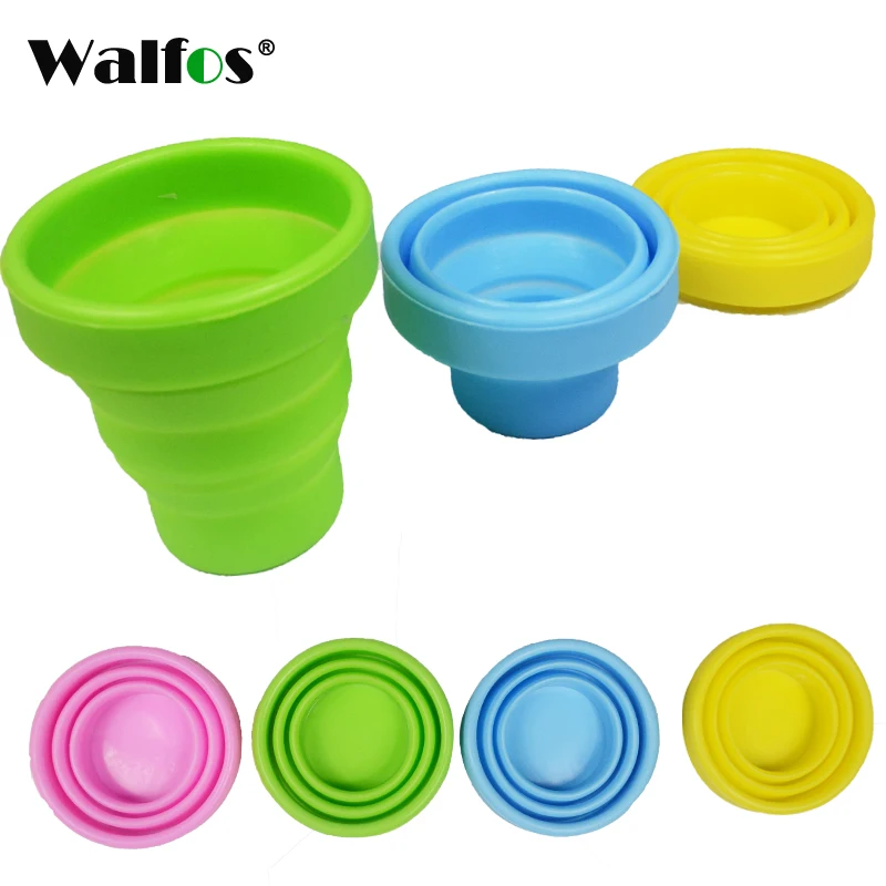 

2 pieces /lot Vogue Outdoor Travel Silicone Retractable Folding Cup Telescopic Collapsible Water Cup