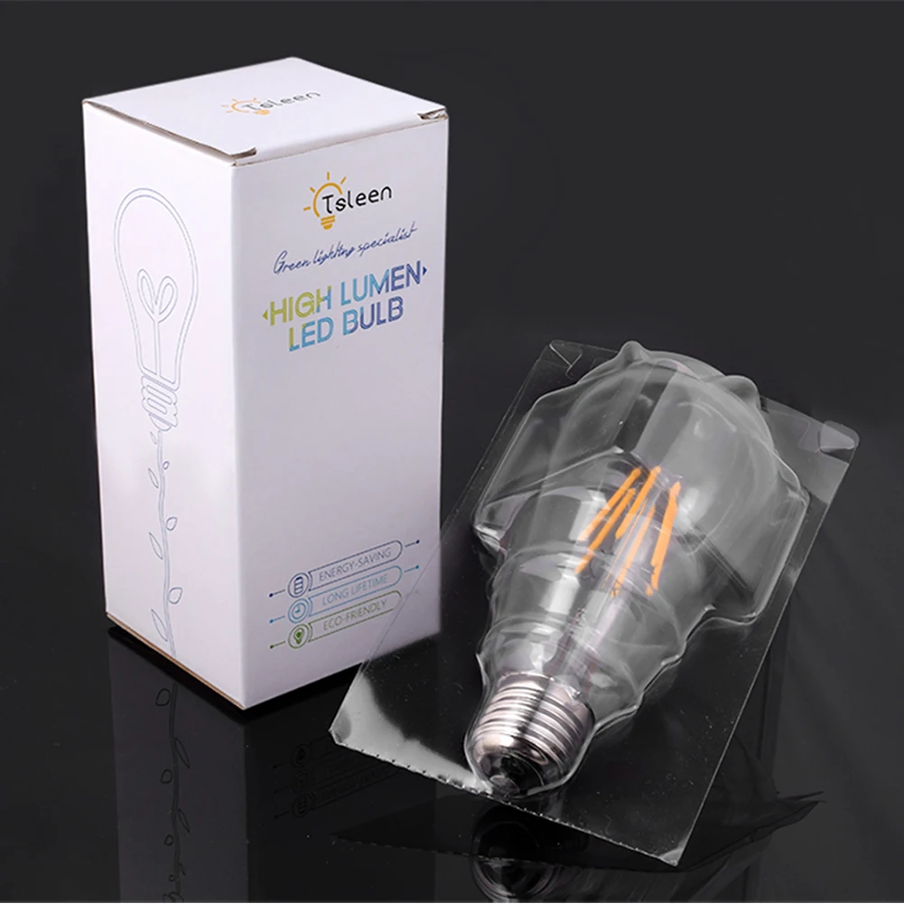 TSLEEN LED filamento de la lámpara regulable E26 220 V 110 V ST64 Retro Edison bombilla de luz 16 W lámparas Led E27 de vidrio globo dorado de lámparas