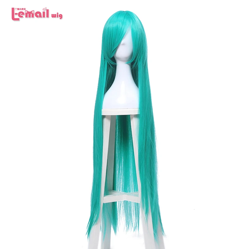 

L-email wig New Women 100cm Cosplay Wigs Long Green Straight High Temperature Fiber Synthetic Hair Perucas Cosplay Wig