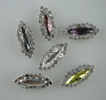 

bottom hole horse eye faceted 4X15mm around clear glass crystal silver cup flat back rhinestones clothing applique sew 100pcs