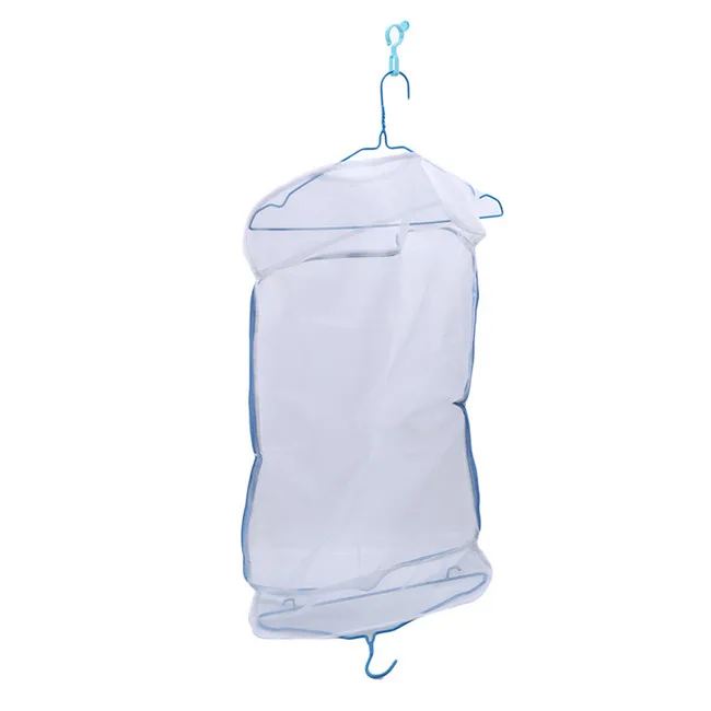 На молнии складной нейлоновый стиральный мешок для деликатного белья носки нижнее белье одежда стиральная машина защита сетки сумки - Цвет: Синий
