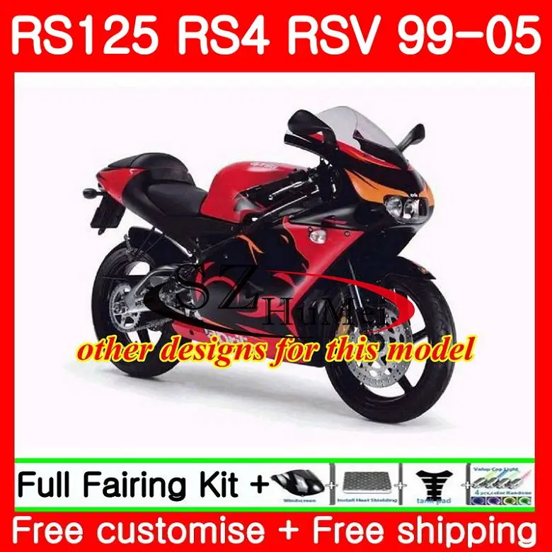 Корпус для Aprilia RS 125 черный 1999 2000 2001 2002 2003 2005 84SH9 RS4 RS-125 RSV125 RS125 99 00 01 02 03 04 05 обтекатели