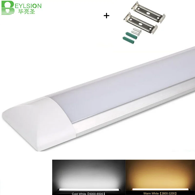 

BEYLSION LED Linear Light 20W 30W 40W Tri-proof Clean Purification Tube Light Led Flat Batten Light Led Tube Light 10pcs/lot
