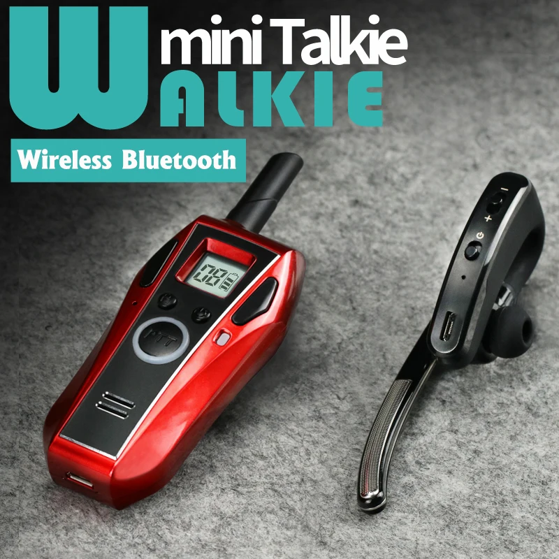 Мини Портативная рация портативная bluetooth-гарнитура беспроводные наушники