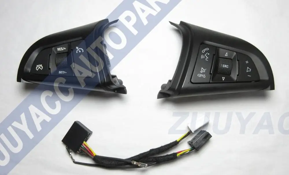 Рулевое колесо Bluetooth аудио круиз контроль переключатель для Chevrolet Cruze 09-14 - Цвет: Black Set