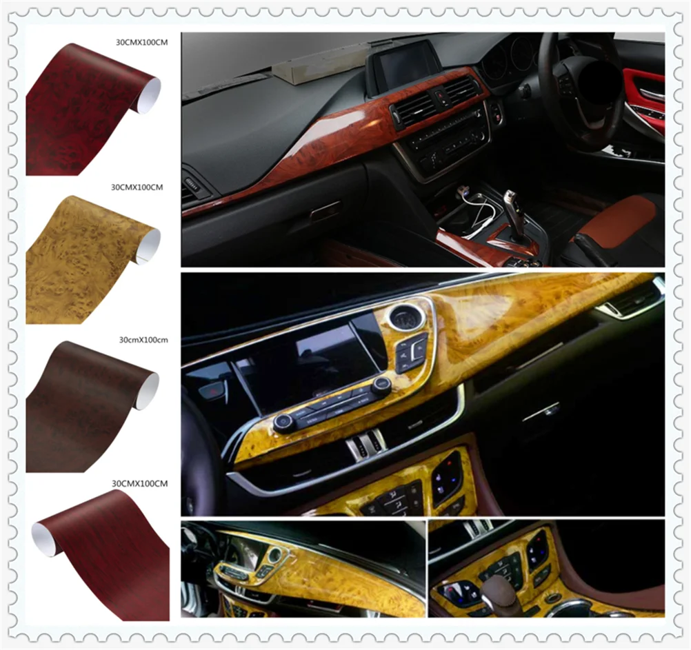 

Car interior film wood grain paper color bright surface console for Kia eco Pro-cee-d KOUP cee-d Rondo Kue Kee