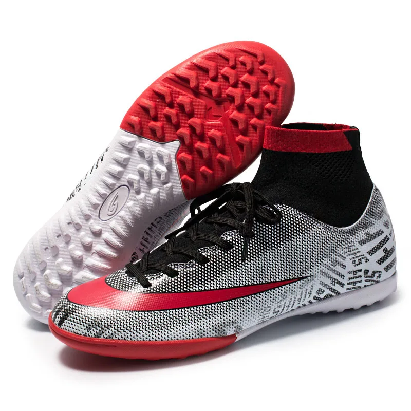 Sapatos de Futebol dos Homens Botas de Futebol Relvado Indoor Alta Profissional Superfly Futebol Chuteiras Sapatos Meninos Crianças Treinamento Futsal Tênis