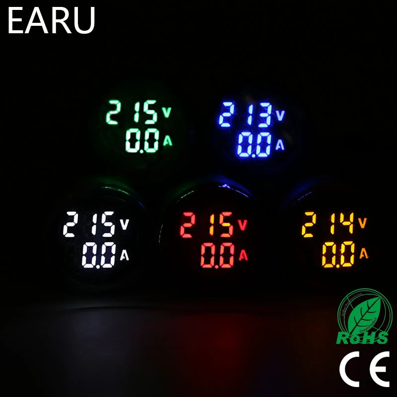 22mm Car Ammeter Voltmeter AC20-500V Gauge Volt Meter for Car Vehicles Round 0-100A Ammeter Blue 22mm Car Ammeter Voltmeter AC20-500V Gauge Volt Meter for Car Vehicles Round 0-100A Ammeter Blue
