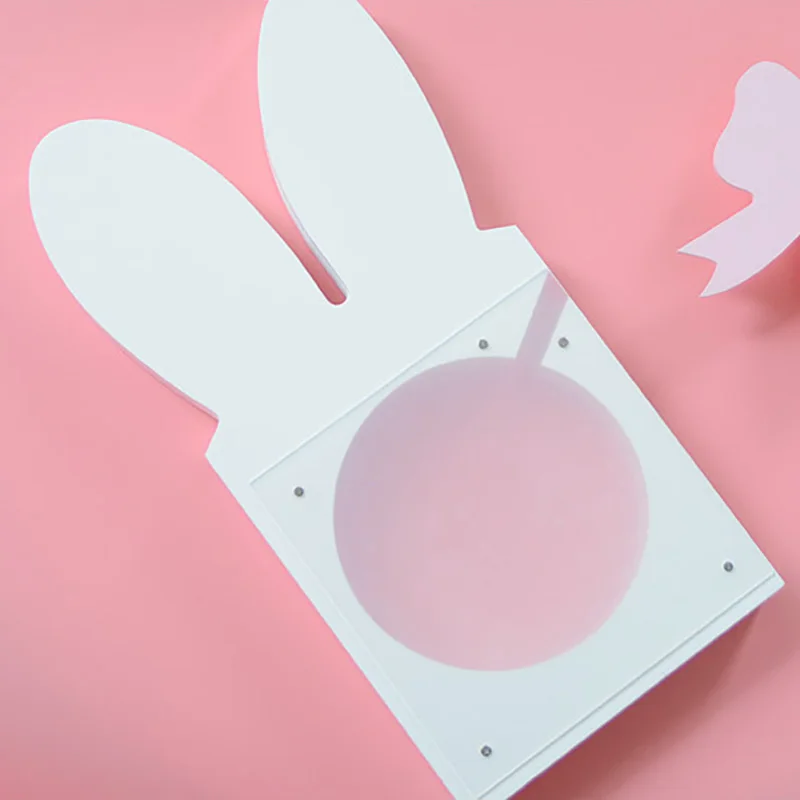 Rabbit White 3D деревянные украшения, копилка, монета, копилка, деревянный декор для детской комнаты, реквизит для фотосессии, подарок на день рождения, год - Цвет: Rabbit White