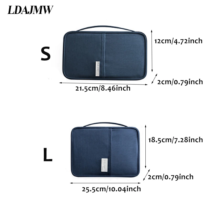 LDAJMW السفر المنظم حامل بطاقة حزمة محفظة حمل بطاقات الائتمان وثيقة حزمة ID حامل حقيبة التخزين مخلب