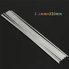 JimBon 10 шт. 3.2mmx330 мм, серебристый алюминий сварочная металлическая проволока низкой Температура металлический пайка твёрдая пайка Проволочный припой TIG присадочные стержни