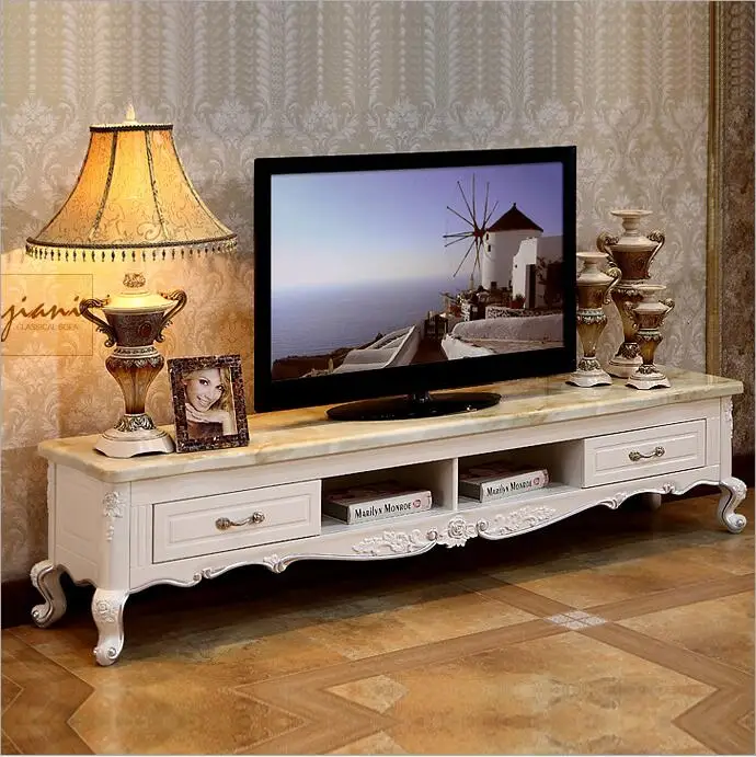 cheap Modern High Living Room Wooden furniture marble lcd TV Stand o1162