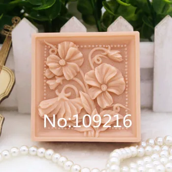 

New Product!!1pcs 6.6x3.0cm Small Flowers (zx146) Silicone Handmade Soap Mold Crafts DIY Mould