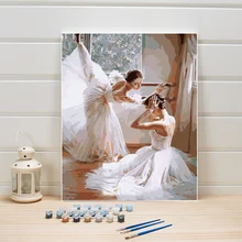 Картина по номерам женщина раскраска на холсте танцовщица фигура пропилен искусство для гостиной стены Ручная роспись DIY домашний декор для взрослых