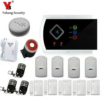 

YobangSecurity Wireless Home Security GSM Alarm System Intruder Alarm PIR Motion Detector Alarm Russian Spanish Italian Slovak