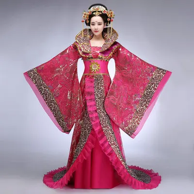Традиционный китайский костюм, женский классический в стиле ханьфу Манг бобы, Полный вышитый ТВ фильм, Play Платье, верхняя одежда+ юбка+ ремень - Цвет: Rose Red