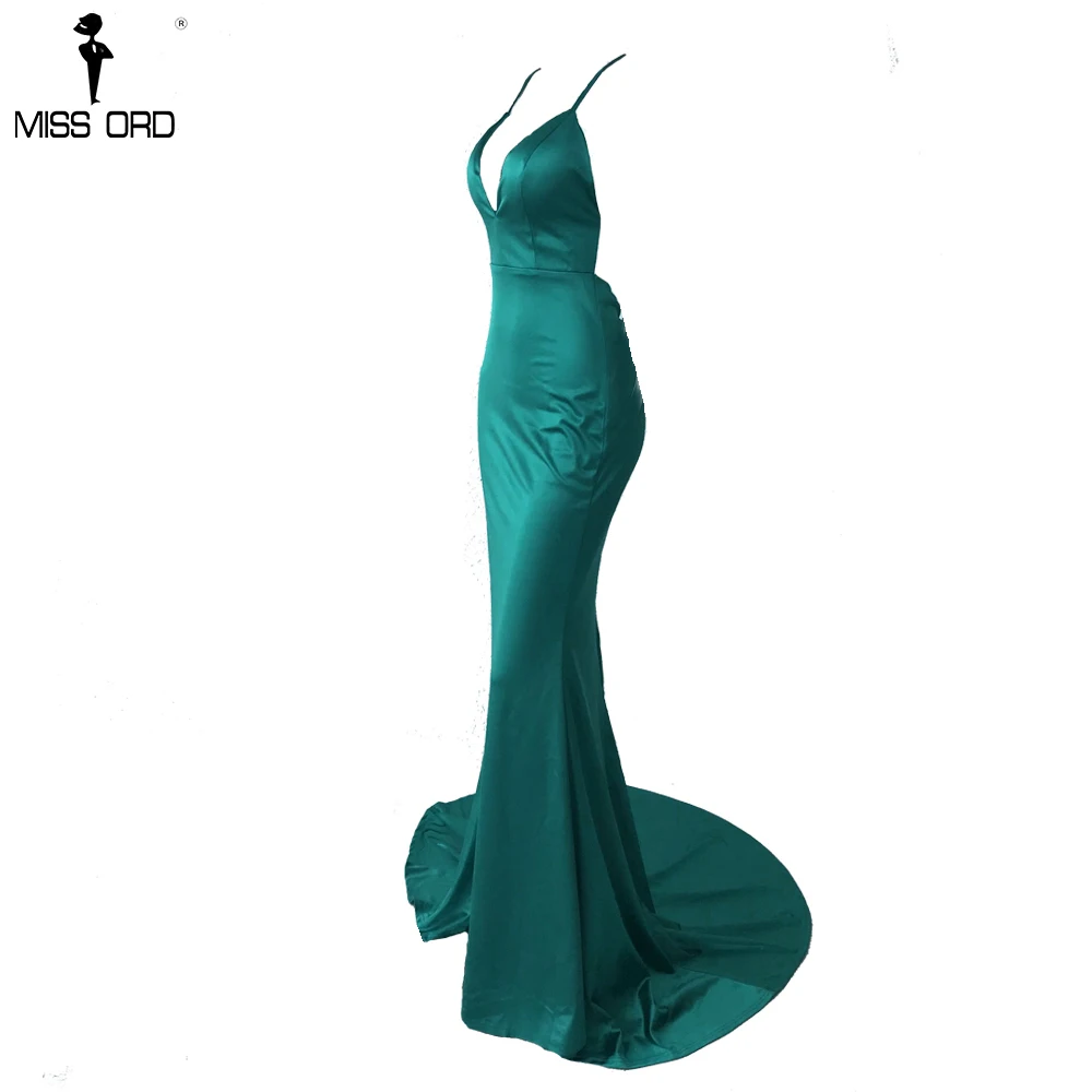 Missord женское сексуальное платье с v-образным вырезом с открытыми плечами и открытой спиной женское однотонное платье длиной до пола FT18320-1