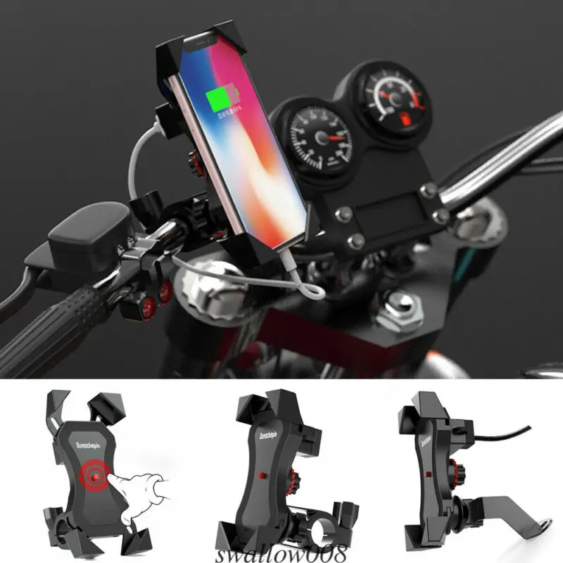 360 ° велосипед, мотоцикл, Байк держатель для телефона USB зарядное устройство для сотового телефона gps универсальный регулируемый кронштейн