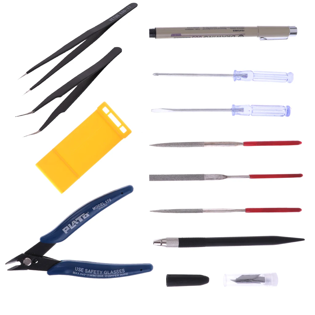 Set/11pcs Modeler Basic Tools Craft Car Model Tool Set for Gundam Model Building Kits