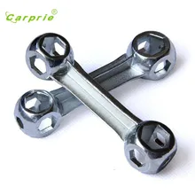 AUTO silver High Quality Cycling Bicycle Bike 10 in 1 Portable Dog Bone Shape Hexagon Wrench Repair Tool Free Shipping SE 13