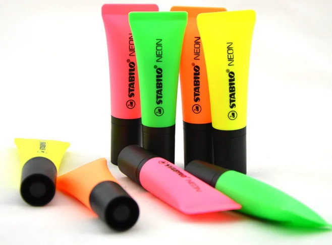 

4Pcs/set Creative STABILO neon highlighter Toothpaste marker pen fluorescent oblique Stationery Office School supplies