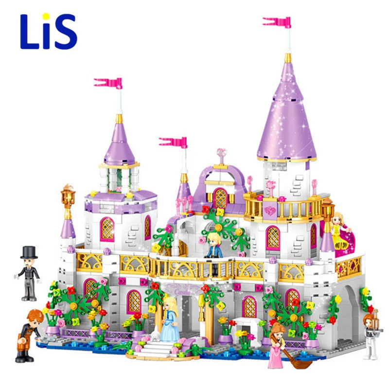 Princess Belles Enchanted  Elsa Anna Castle Building Blocks for Girl Friends Kids Model Marvel Compatible with Legoe Toys Gift