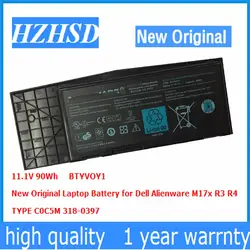 11.1 В 90wh/9 Cell новый оригинальный btyvoy1 ноутбука Батарея для Dell Alienware M17x R3 R4 Тип c0c5m 318 -0397