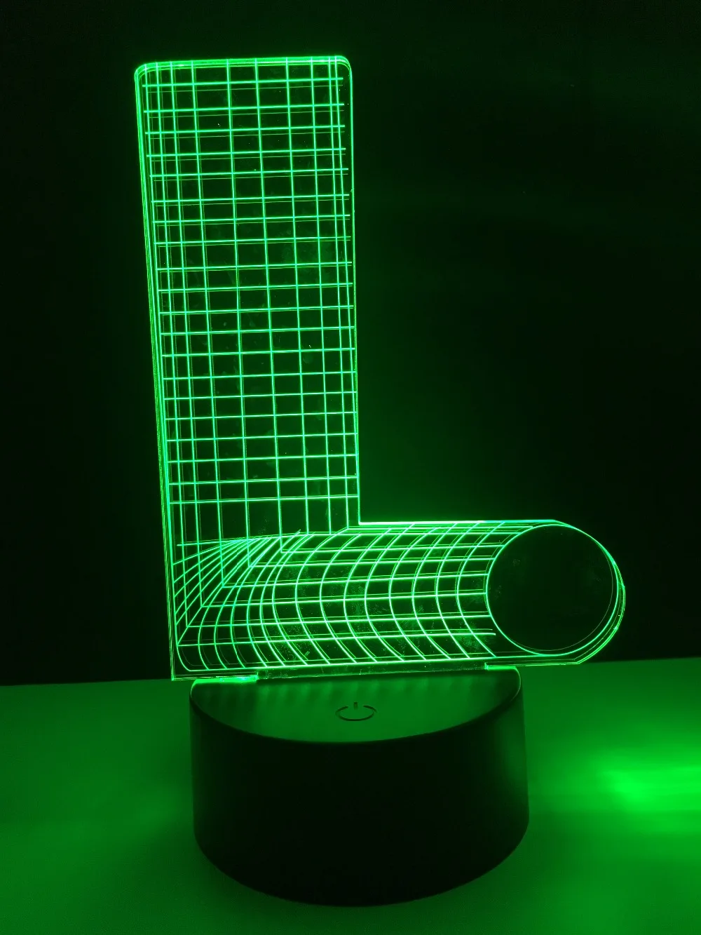 Креативная крутая 3D лампа с буквенным алфавитом L 7 цветов изменяющийся рабочий