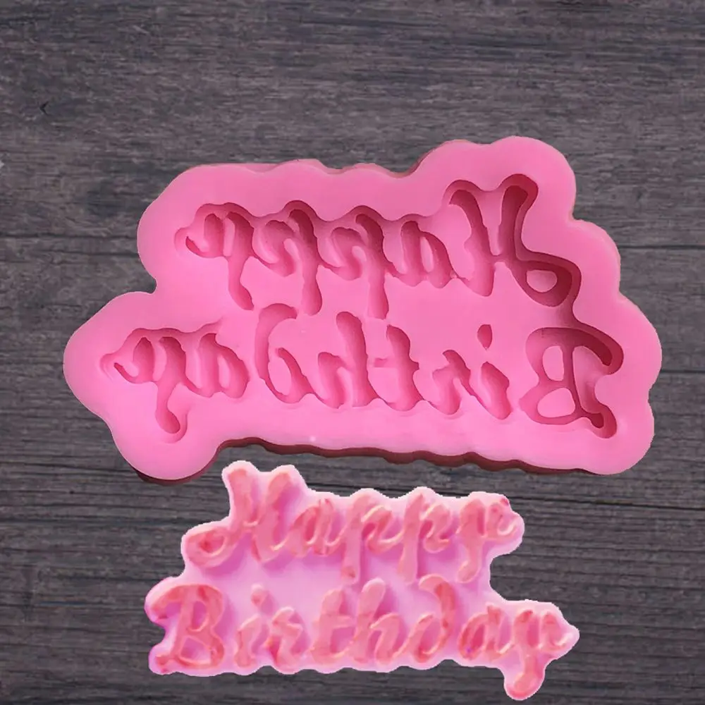 

1pc Happy Birthday Silicone Mold DIY Bakeware Fondant Muffin Chocolate Molds Cupcake Baking Dish Cake Decorating Tools